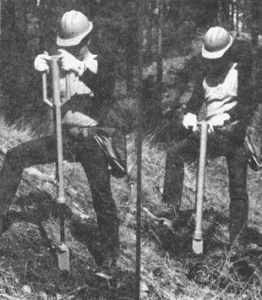 Hammer-Action Hand Planter in operation