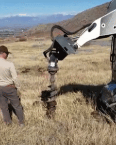 Skid-steer-mounted auger